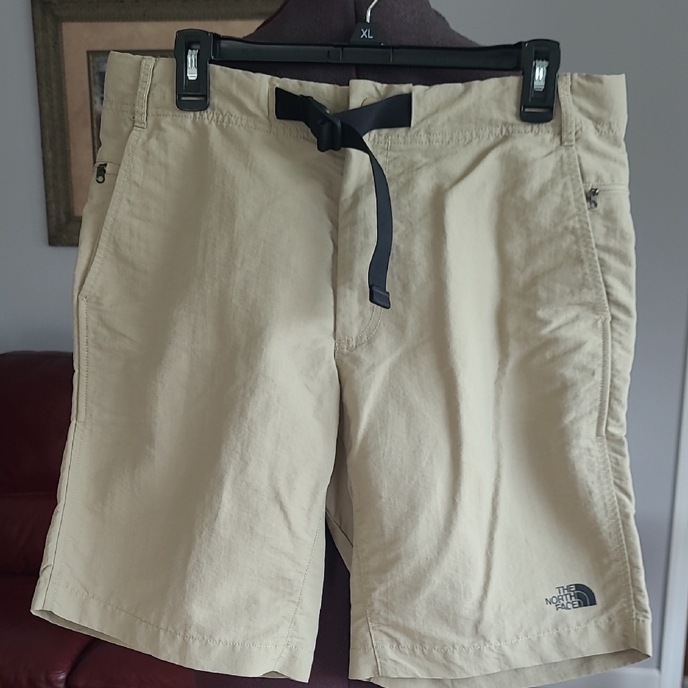 The North Face Tan Flat Front Shorts Versatile Design
